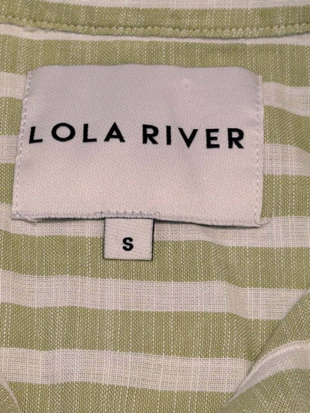 Lola River Stripe shirt women's size S Short Sleeve top blouse - Picture 3 of 5